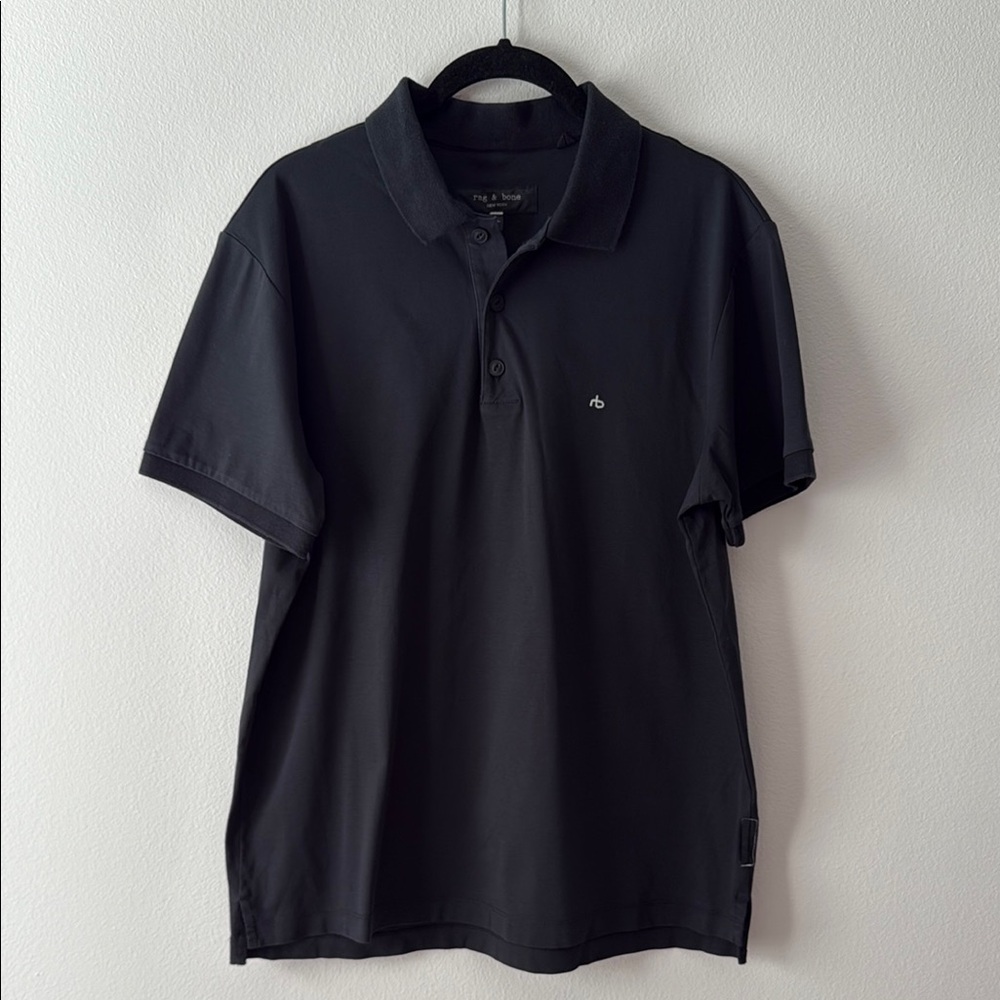 Rag & Bone Black Polo Shirt